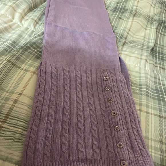 NWOT-Ralph Lauren lavender/purple matching SCARF & GLOVE Set - Picture 4 of 7